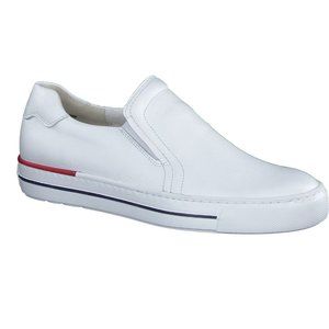 $430 Paul Green Quincy Slip-On Sneaker LEATHER WHITE COMFORT 7.5 (TC22)